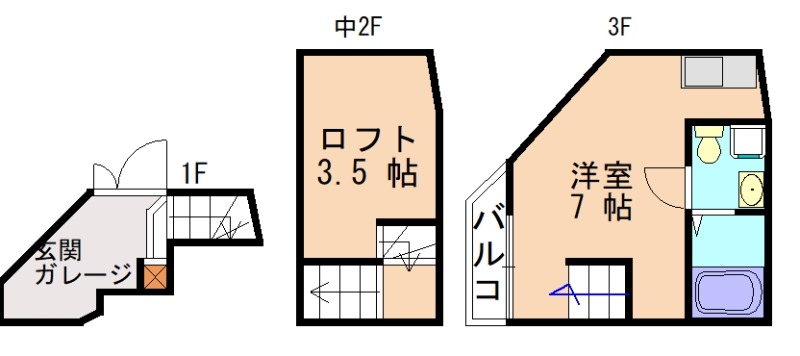 ガレット九産大前の間取り