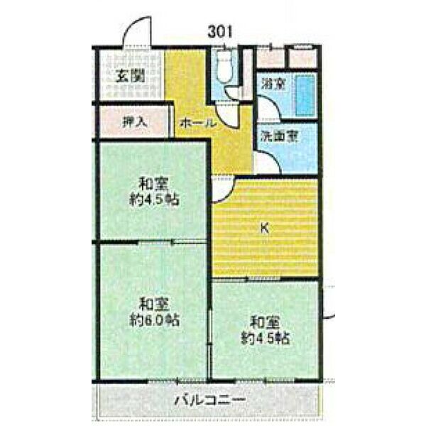 知多市朝倉町のマンションの間取り