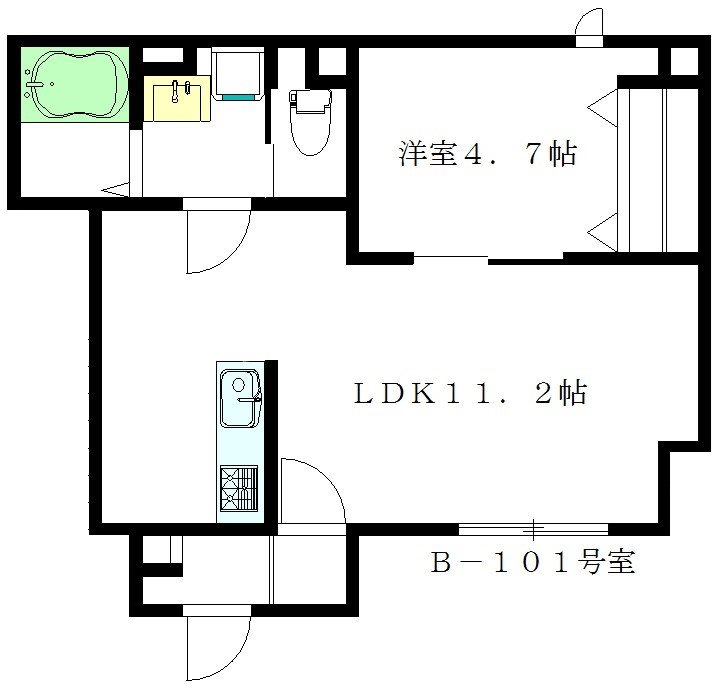 メゾンドールBの間取り