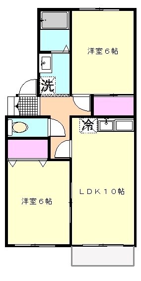 メゾンソレイユBの間取り