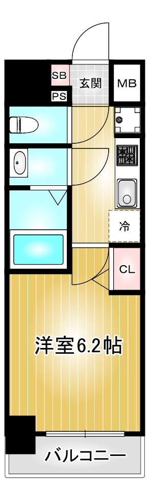 名古屋市中区葵のマンションの間取り