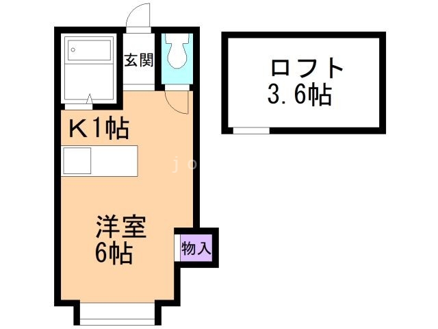 札幌市白石区栄通のアパートの間取り