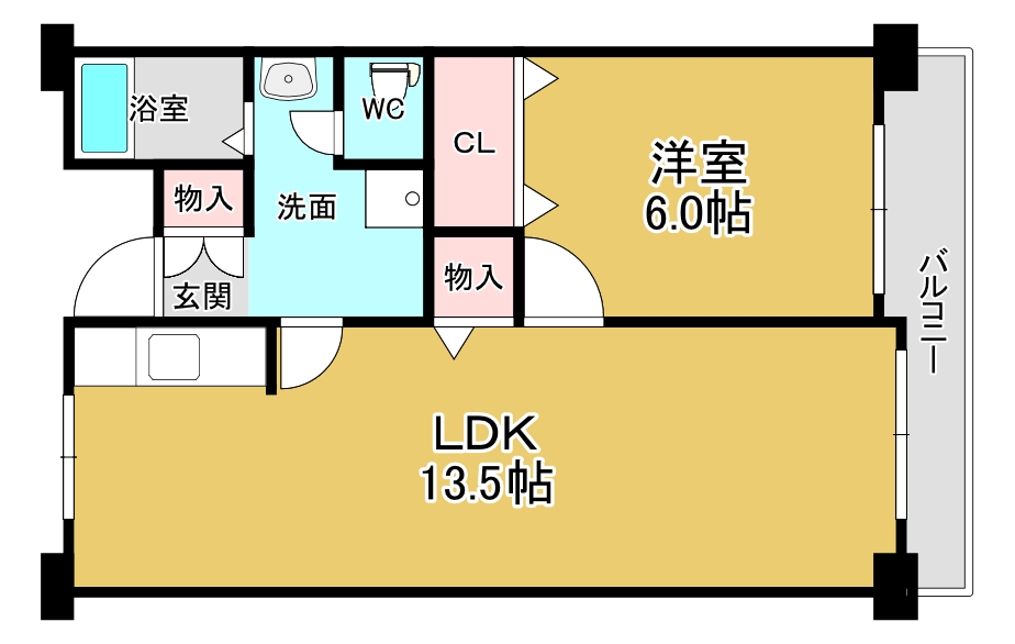 佐野湊団地1号棟の間取り