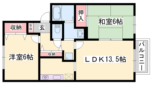 メルベーユの間取り