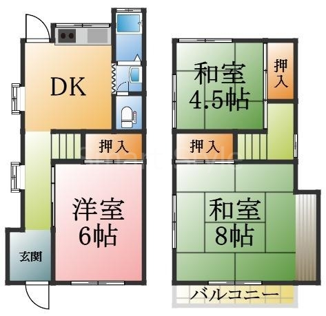 神戸市垂水区貸家の間取り