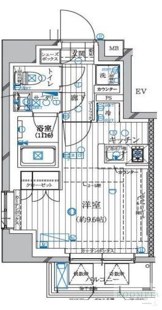 レガリス高田馬場IIの間取り