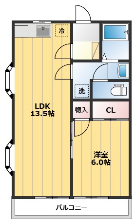 パールガーデン川越Bの間取り