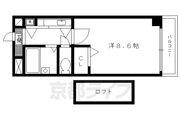 京都市南区久世中久世町１丁目のマンションの間取り