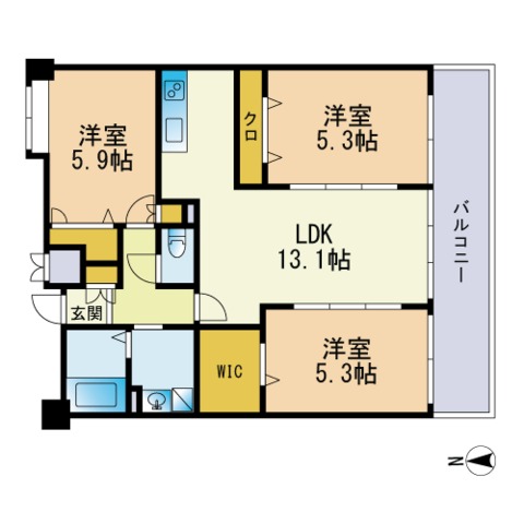 エスティメゾン博多東の間取り