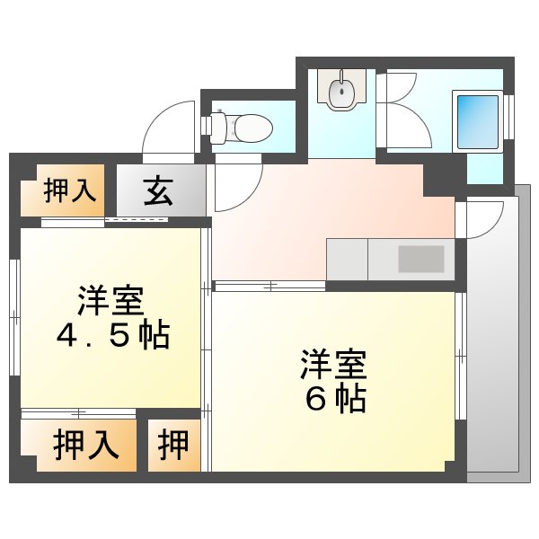 瀬戸内市長船町土師のマンションの間取り