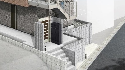 エントランス　お洒落な建物デザイン♪