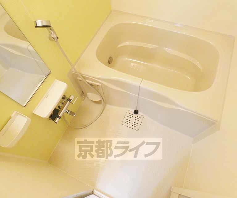 バス・シャワールーム　鏡の付いた便利なお風呂