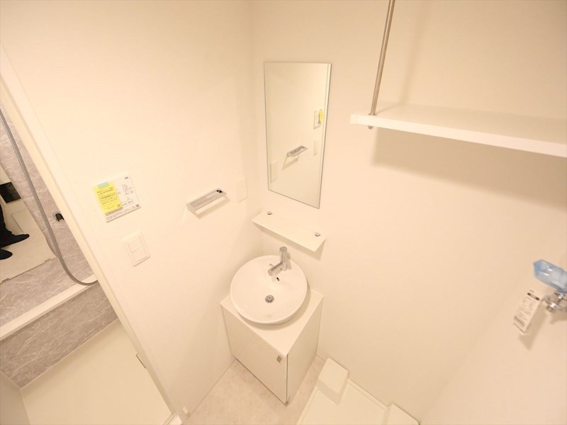 洗面設備　脱衣所　独立洗面台　収納スペース有