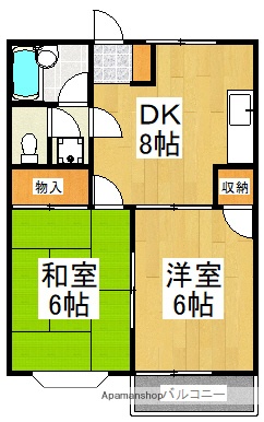 小田急線 玉川学園前駅 徒歩16分 2階建 築33年の間取り写真
