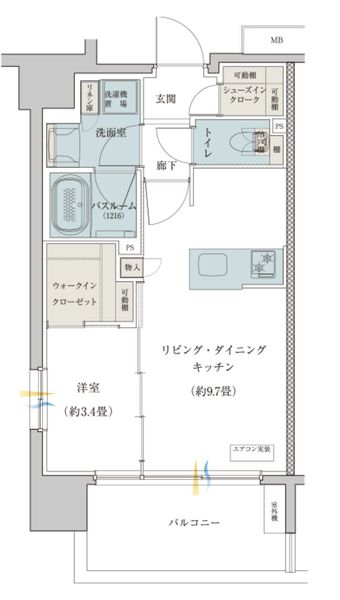 クリオラベルヴィ名古屋花の木の間取り写真
