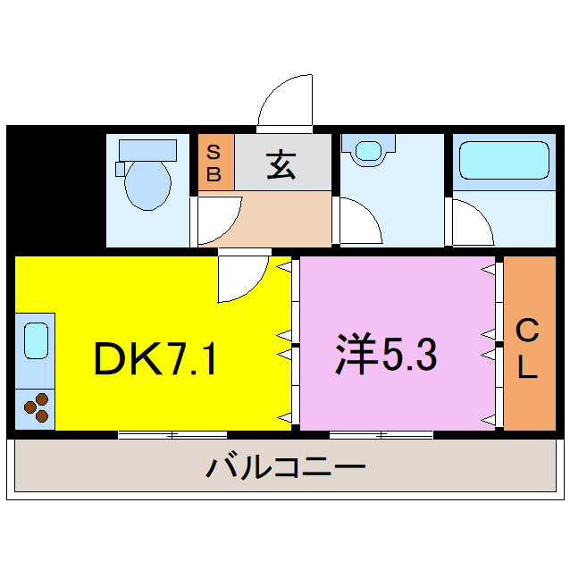 ＪＲ高崎線 熊谷駅 徒歩11分 7階建 築25年の間取り写真