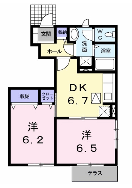 サンヒルズ参番館の間取り