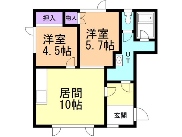 永井アパート　Ｂの間取り