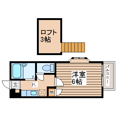 仙台市泉区将監のアパートの間取り