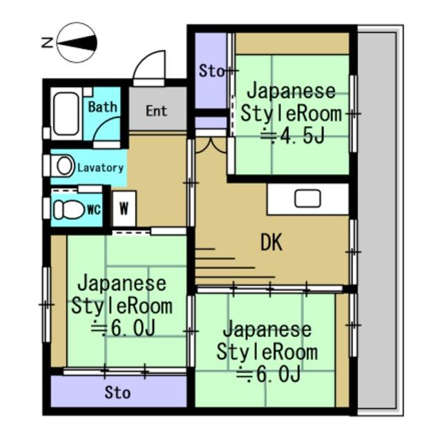 花巻市松園町のマンションの間取り