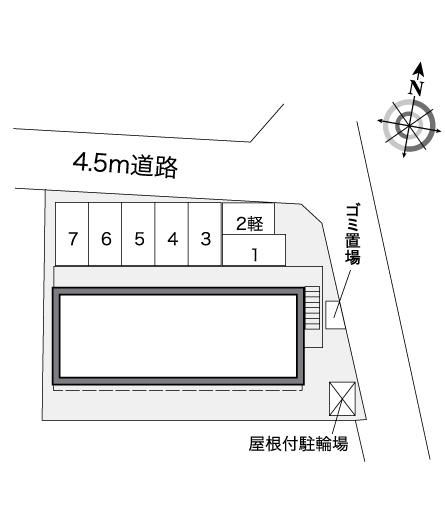 【武蔵村山市大南のアパートの駐車場】