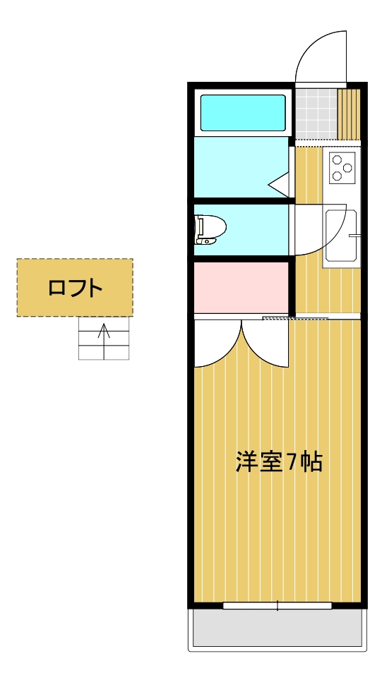 新潟市秋葉区古田のアパートの間取り