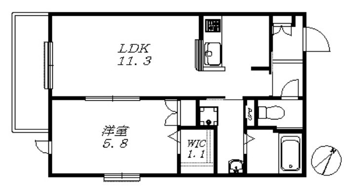 姫路市北条口のマンションの間取り