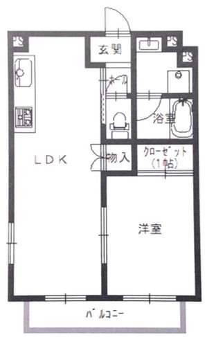 近江八幡市出町のマンションの間取り