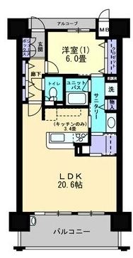 アルファステイツ倉敷鶴形　IIの間取り