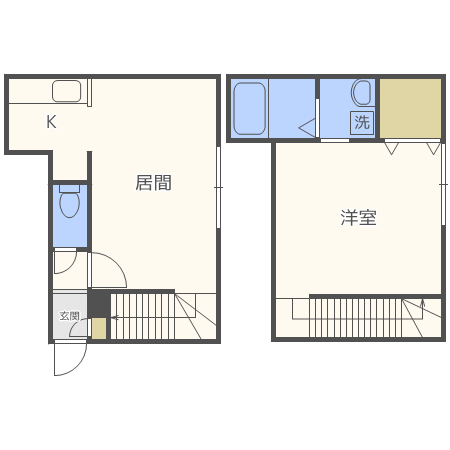 札幌市東区本町二条のアパートの間取り