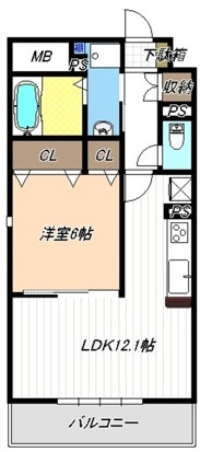 名古屋市港区惟信町のマンションの間取り