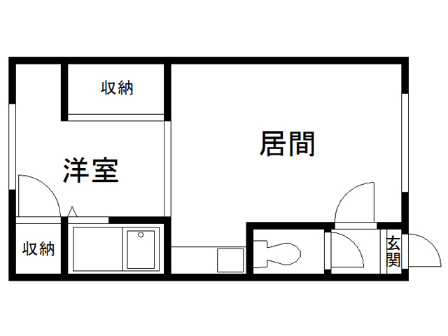 旭川市春光四条のアパートの間取り