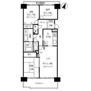 尾張旭市北原山町鳴湫のマンションの間取り