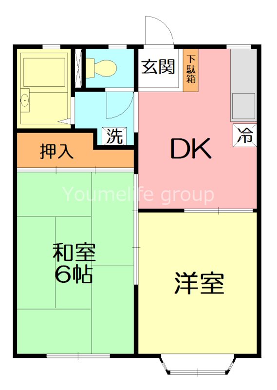 小田原市前川のアパートの間取り