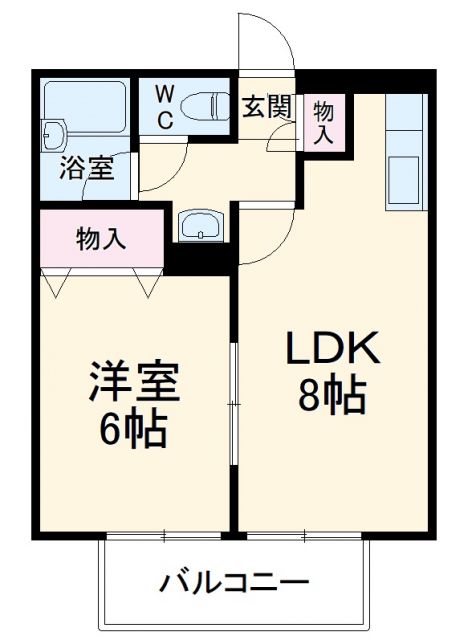 柏市中新宿のアパートの間取り