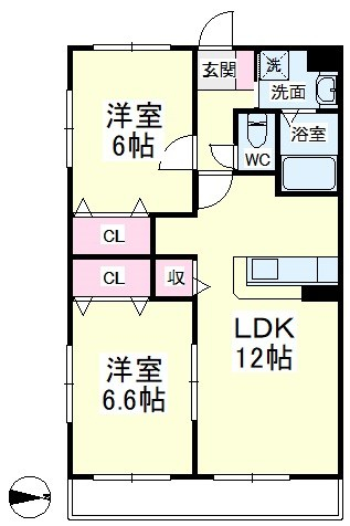 マンション白樺Iの間取り