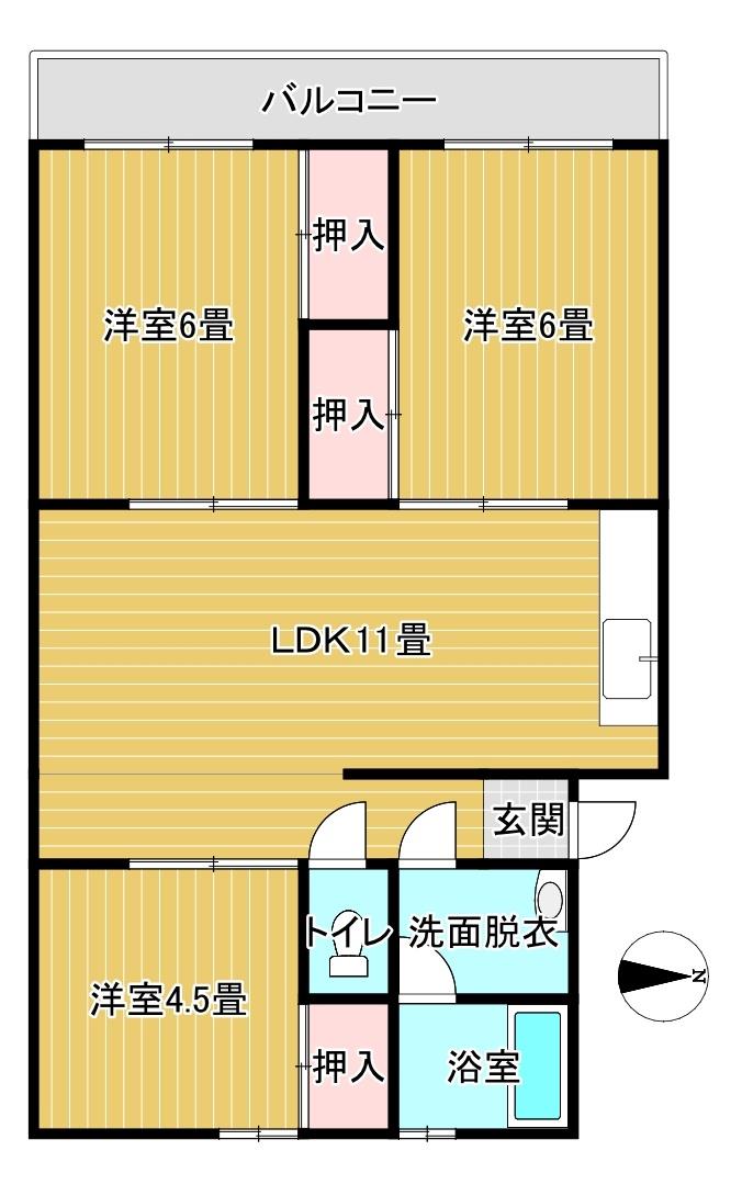 広島市佐伯区五日市中央のマンションの間取り