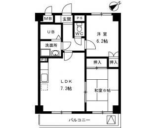 名古屋市千種区観月町のマンションの間取り