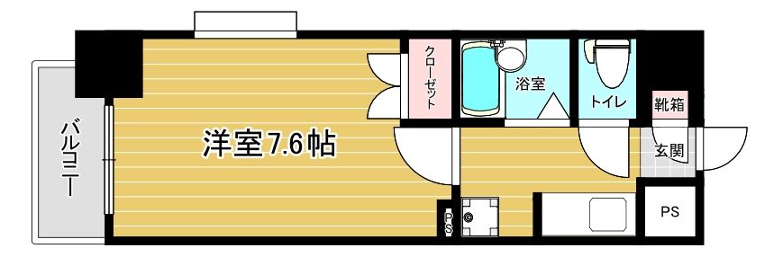 福岡市博多区千代のマンションの間取り