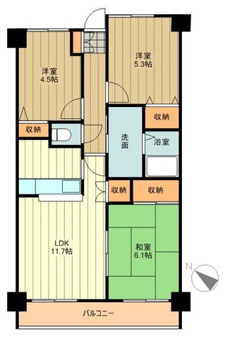 ラフィネ立川の間取り