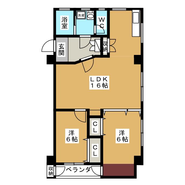 須磨マンションの間取り