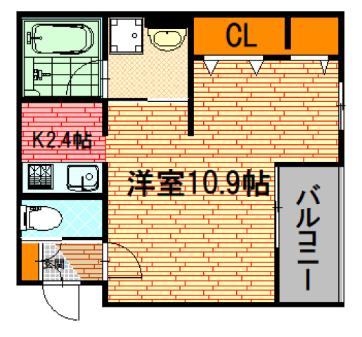 広島市安佐北区深川のアパートの間取り