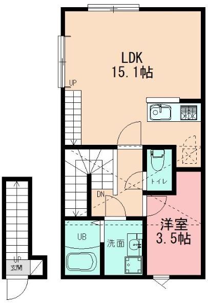 （仮）十日市場新築APの間取り