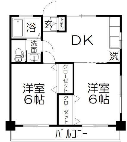 大山コーポの間取り