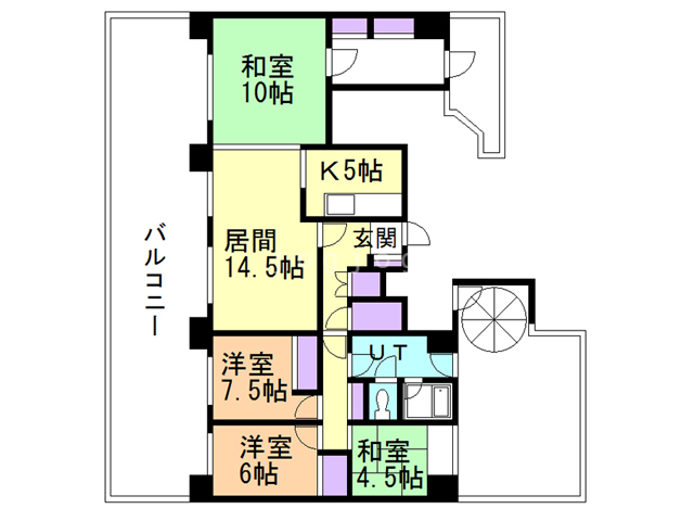 スマートタワー山鼻中央の間取り