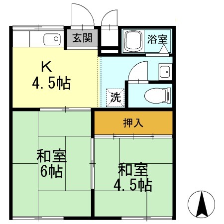 碧南市久沓町のアパートの間取り