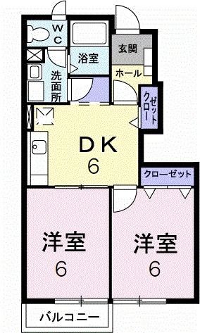 【邑楽郡千代田町舞木東のアパートの間取り】