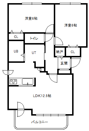 クレール　ド　リュンヌの間取り