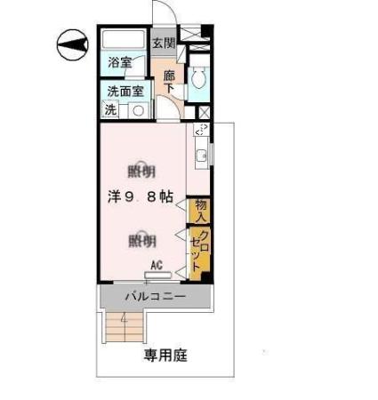 豊中市桜の町のマンションの間取り