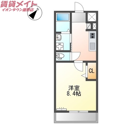 三重郡菰野町大字竹成のアパートの間取り